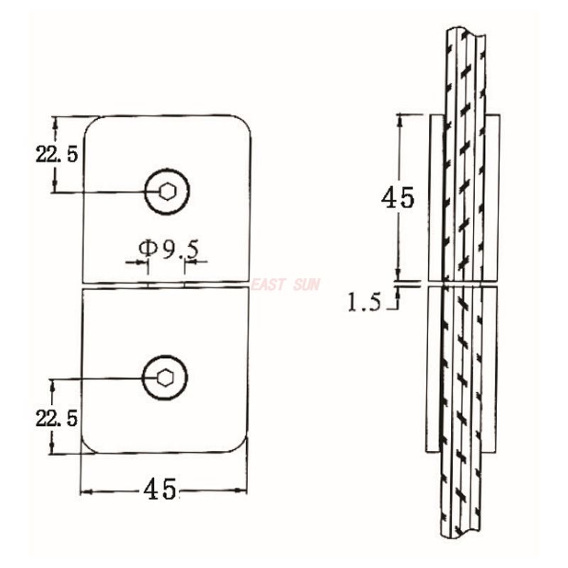 balcony stair glass clamps