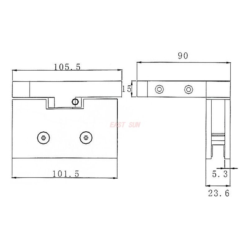 tempered glass door hinges