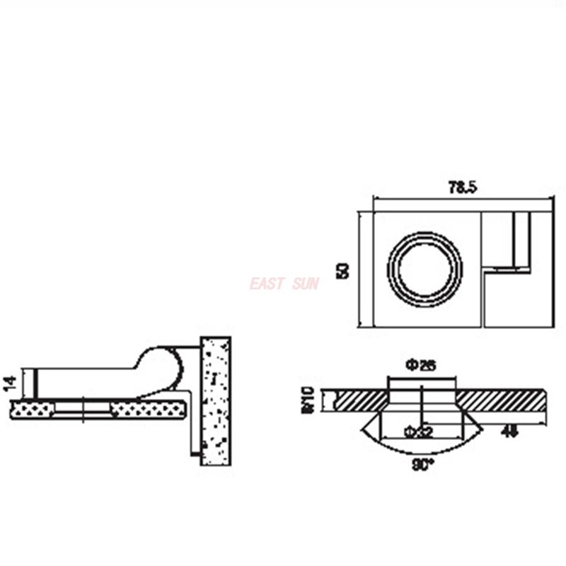Folding Shower Hinges