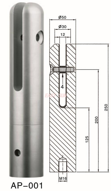 Side Mount Pool Fence Glass Spigot Black Balustrade Glass Railing Single Side Mounted