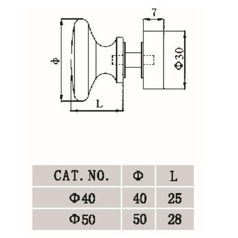 GDK-1001-2- Shower Door Knob