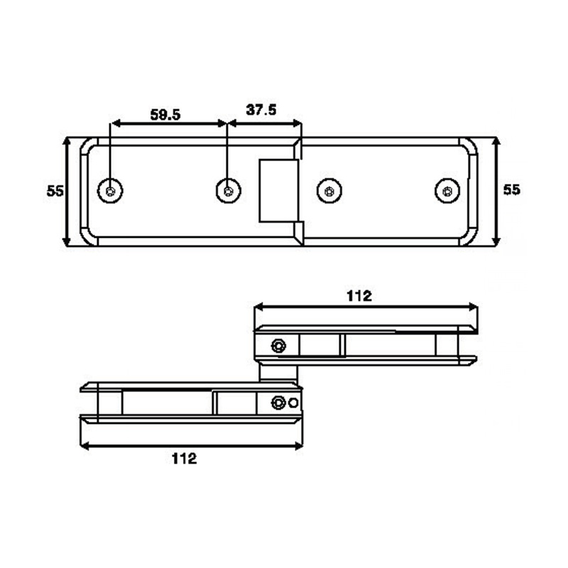 ASH-607-Adjustable Shower Hinges