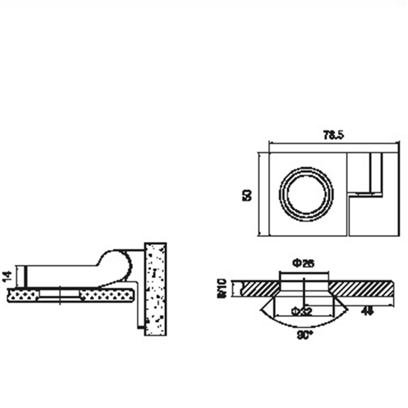 FSH-101-Folding Shower Hinges