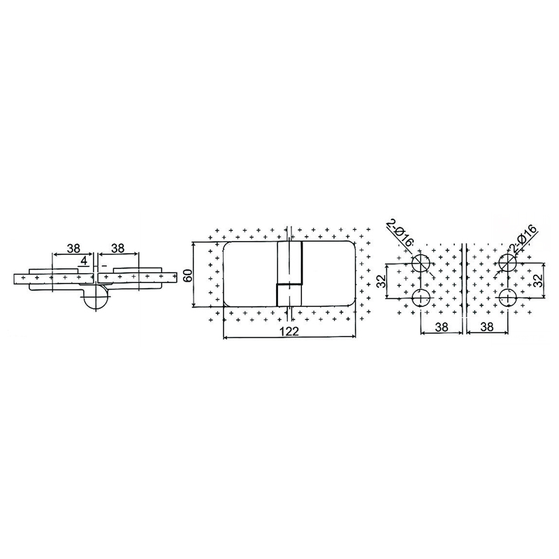 ESH-612-R-Brass Self-Rising Hinges