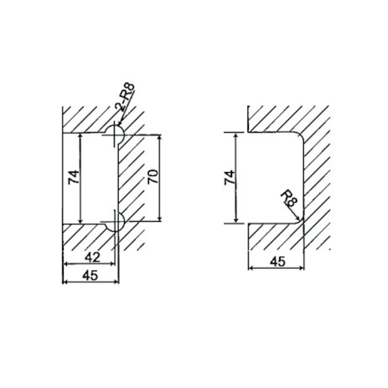 ESH-203B-2 Shower Door Hinges