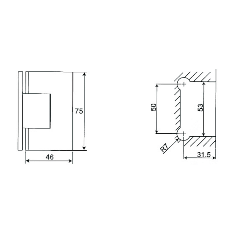 ESH-411-Shower Door Hinges