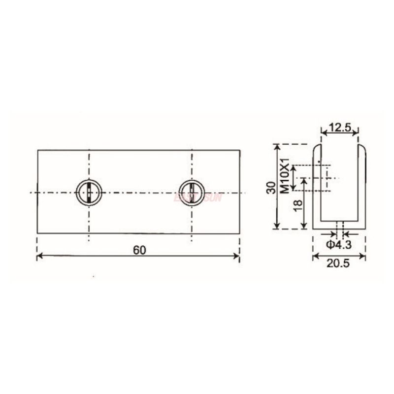 45 degree glass clamps