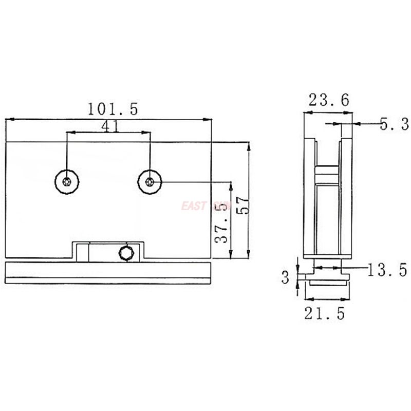 glass door pivot hinge