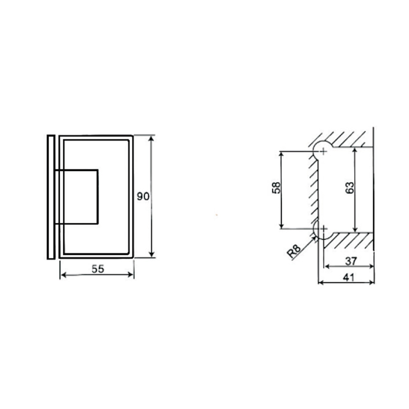 ASH-301-Adjustable Shower Hinges