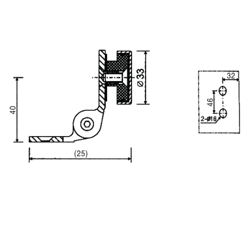 ESH-764-Shower Door Hinges