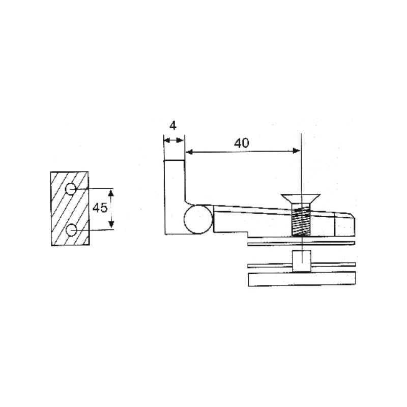 ESH-774-Shower Door Hinges