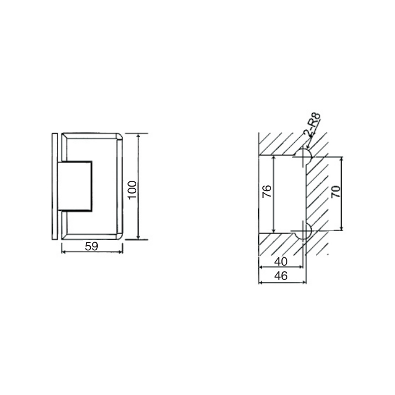 ESH-301B-Shower Door Hinges