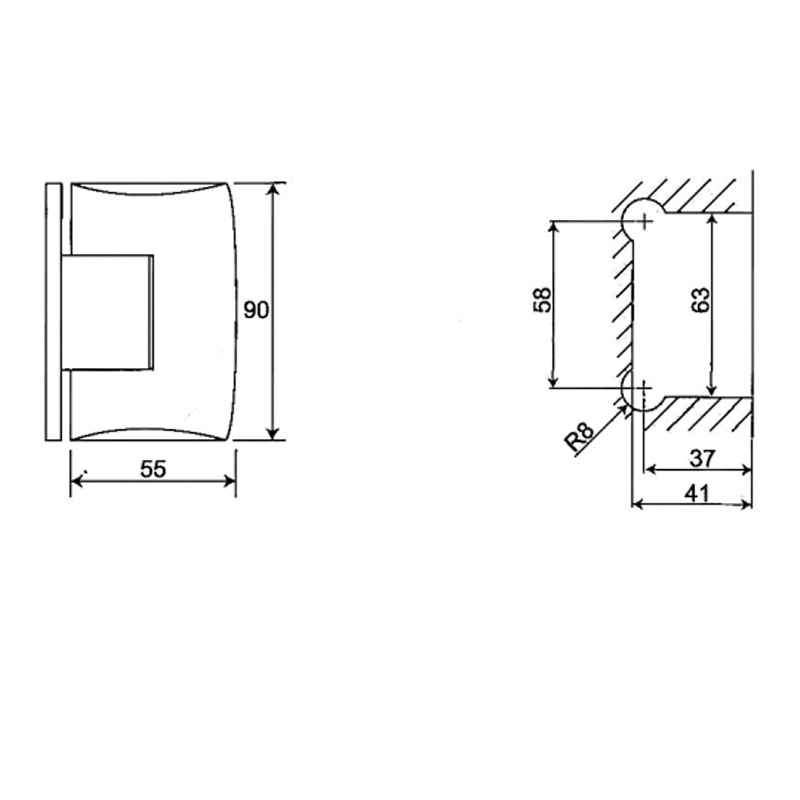 ESH-231-Shower Door Hinges