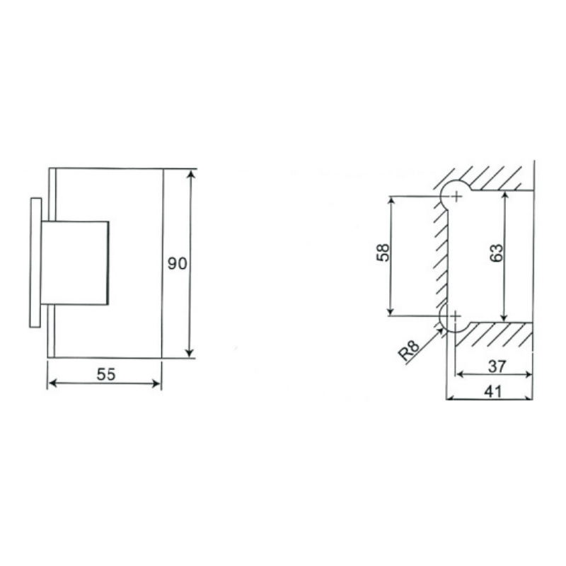 ESH-201S-Shower Door Hinges