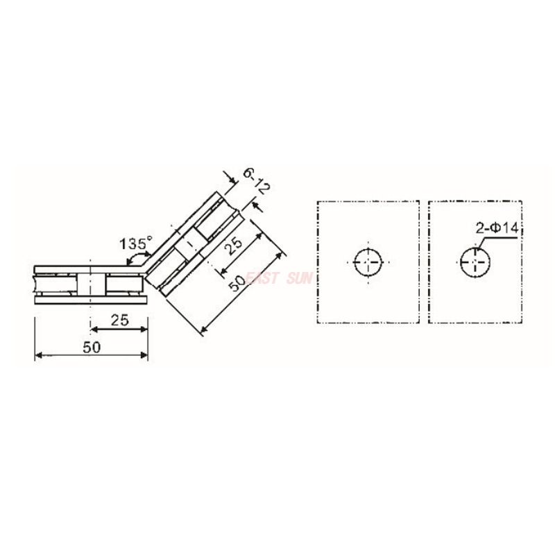 stainless glass clamps 