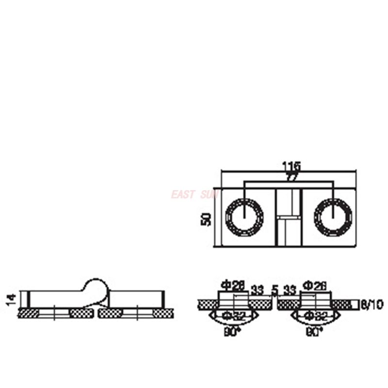 Folding Shower Hinges