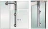 Glass Pivot Door Pivot Pole with Single Point Fixings And Pivot Bearing Dorma MAB