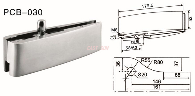 Patch Fittings Pivot Door Dorma PCB-030