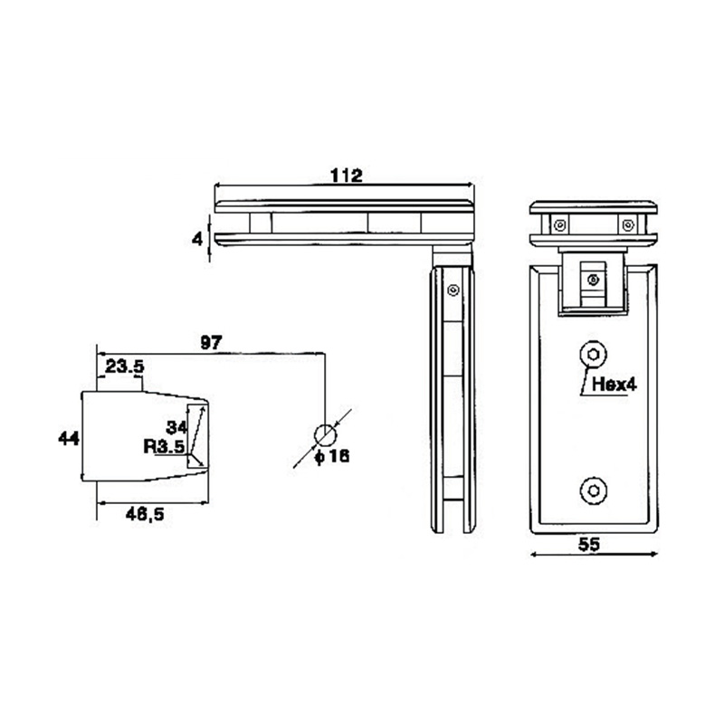 ASH-604-Adjustable Shower Hinges