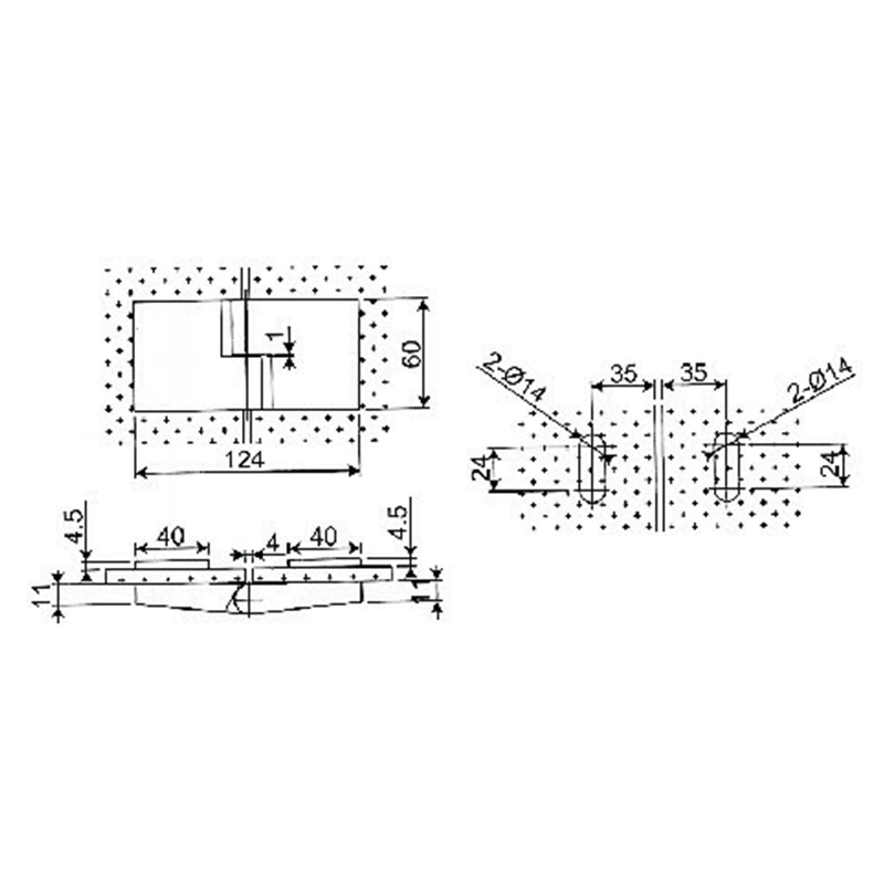 RSH-102-L-Brass Self-Rising Hinges