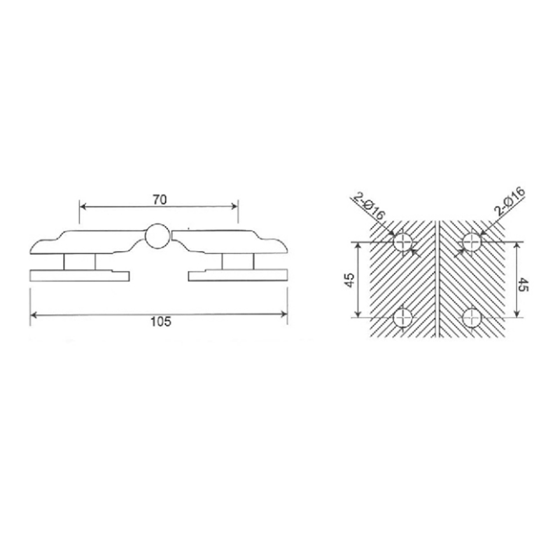 ESH-706-Shower Door Hinges