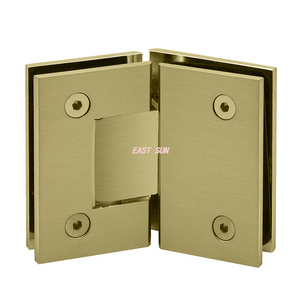 135 Degree Gold Glass To Glass Shower Door Hinge for 1/2″ – 3/8″ Glass,